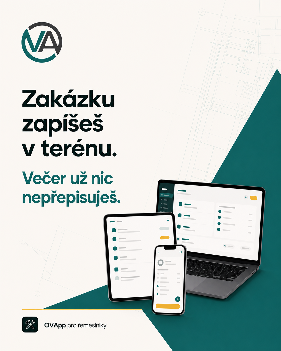 Banner OVApp: zakázku zapíšeš v terénu